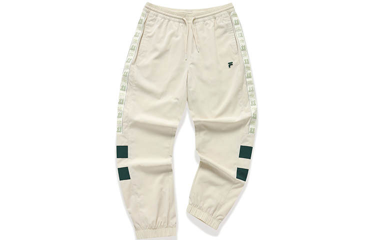 FILA FUSION Casual Pants Women's Tea White Moderate Cuffed Pants
