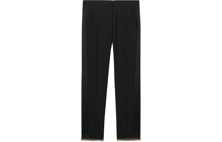 Burberry Casual Pants Women's Black Moderate Straight Fit Pants