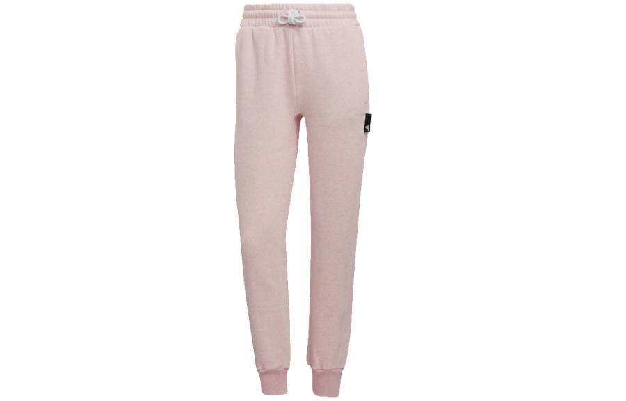Adidas Adidas Knitted Sweatpants Women's Pink Moderate Straight Fit Pants
