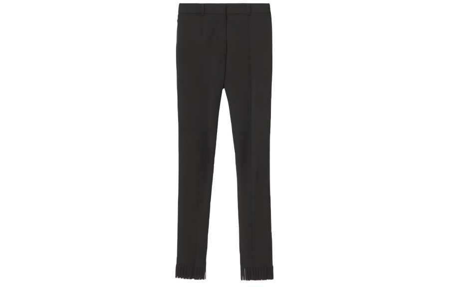 Burberry high-waisted fringed-edge leggings