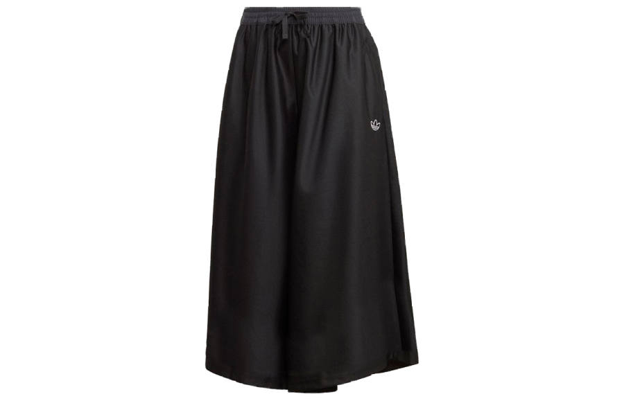 Adidas Originals Casual Pants Women's Black Moderate Wide Leg Pants
