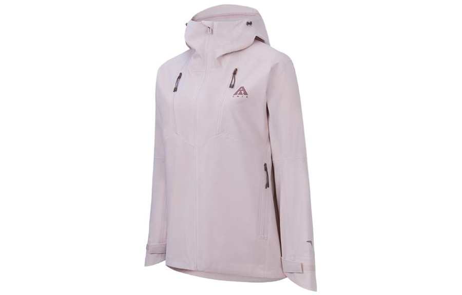 Anta Variety Training Collection Hiking Outdoor Adventure Waterproof Windbreaker Jacket Women's Soft Pink