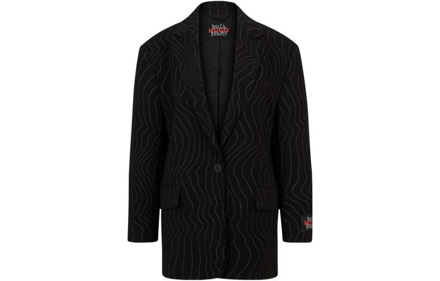 HUGO BOSS Business Suits Women's Black Suit Collar Moderate Other