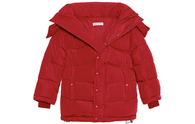 Balenciaga Puffer Jacket Loose Fit Women's Red