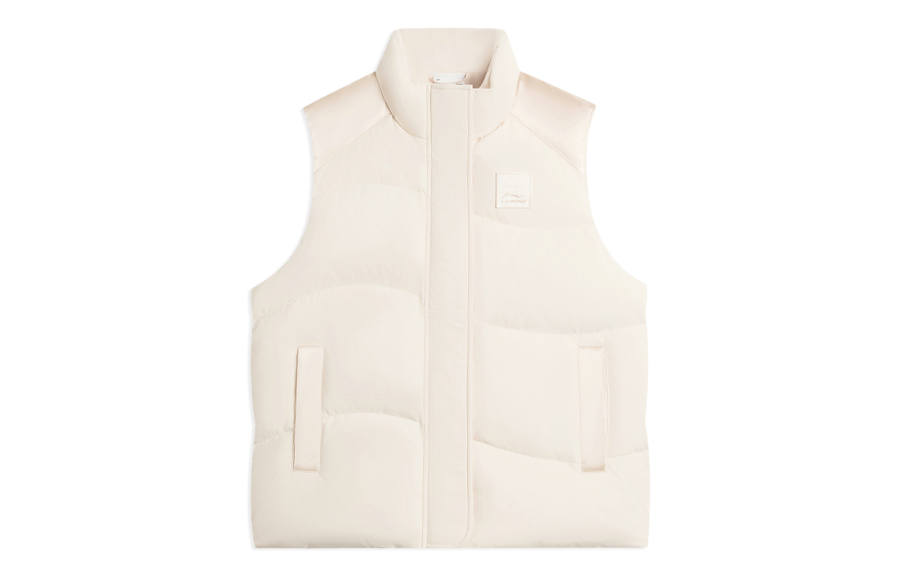 Li-Ning Li Ning Sports Life Collection Down Vests Women's Swan White Stand Collar Moderate Other