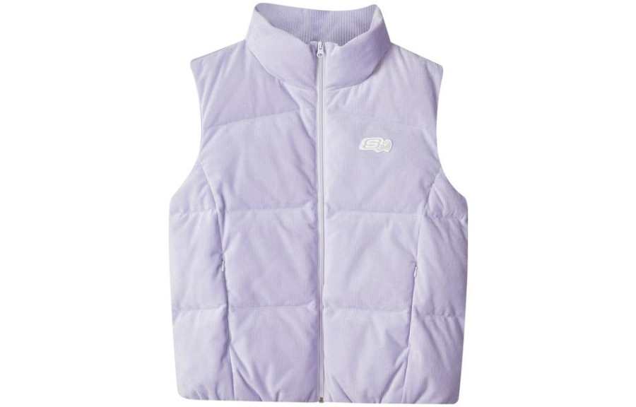 Skechers Sports Life Collection Down Vests Women's Photinia Purple/00FW Stand Collar Moderate Other