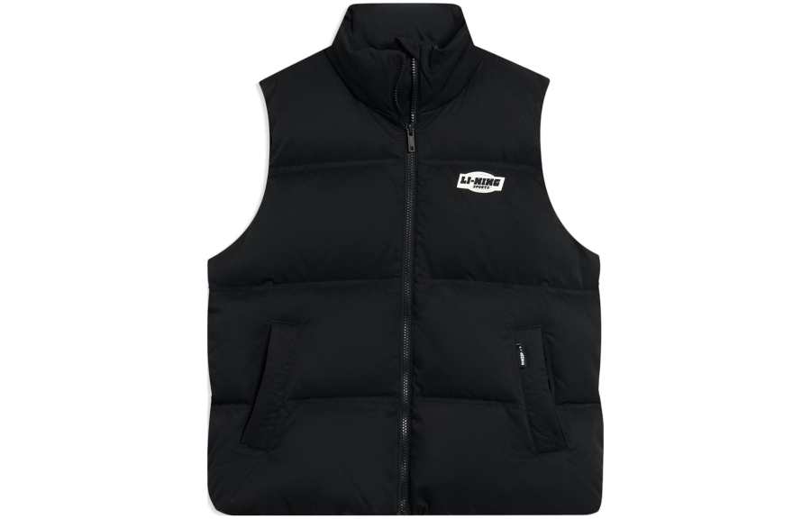 Li-Ning Li Ning Sports Trendy Collection Vests Women's Black Stand Collar Moderate Other