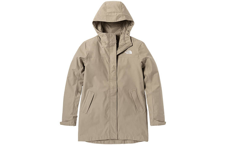 THE NORTH FACE Urban Exploration Waterproof, Windproof, And Breathable Windbreaker Jacket Women's Khaki