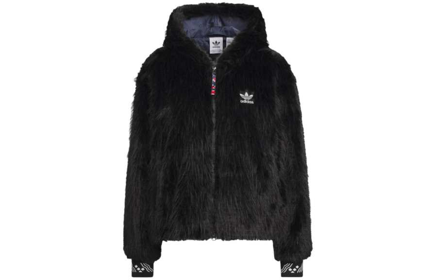 Adidas Originals x FEIFEI RUAN FUR Velvet feel Coat Women's Black