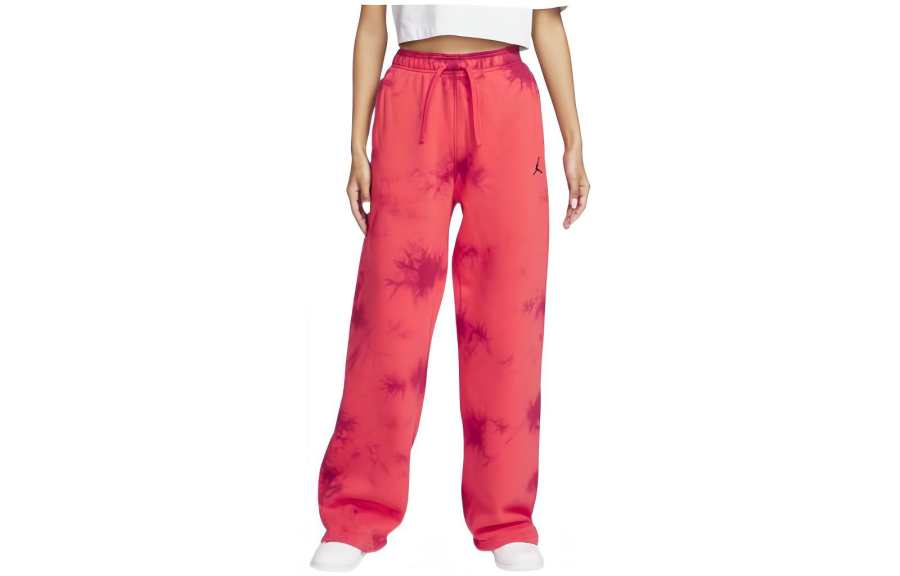 Jordan Jordan Knitted Sweatpants Women's Red Moderate Straight Fit Pants