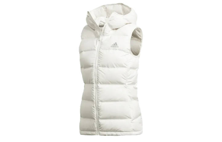 Adidas Adidas Down Vests Women's Bright White Hooded Non Detachable Moderate Other