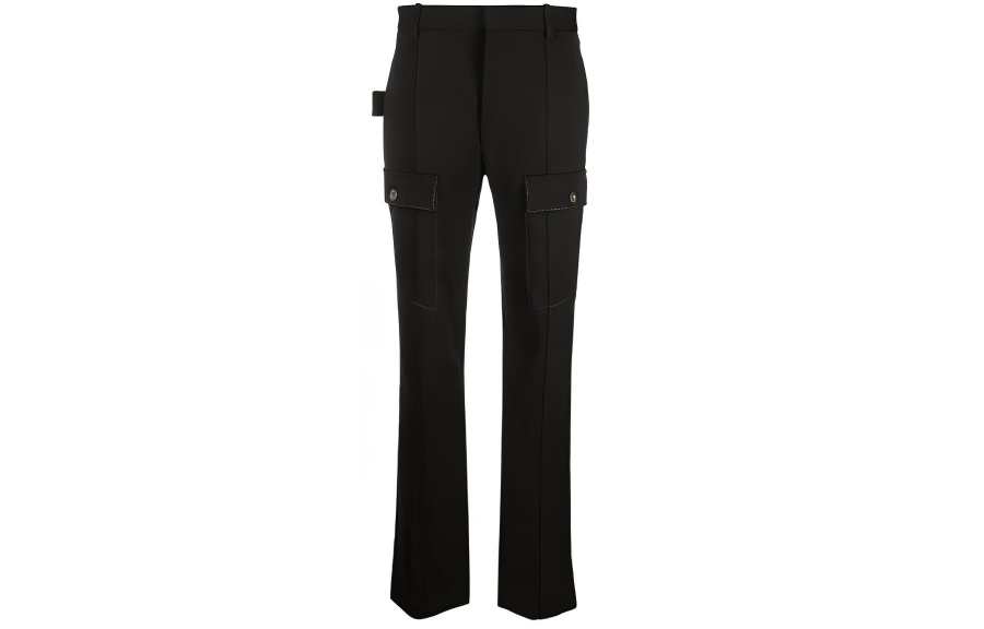 Bottega Veneta High Waist Wool Trousers Black