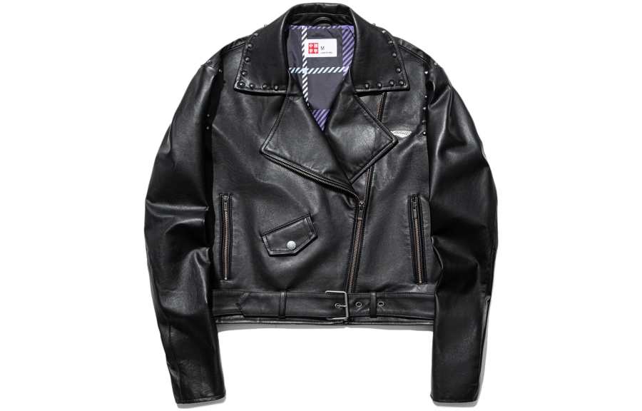 Li-Ning Li Ning x PLEASURES Leather Jacket Women's Black
