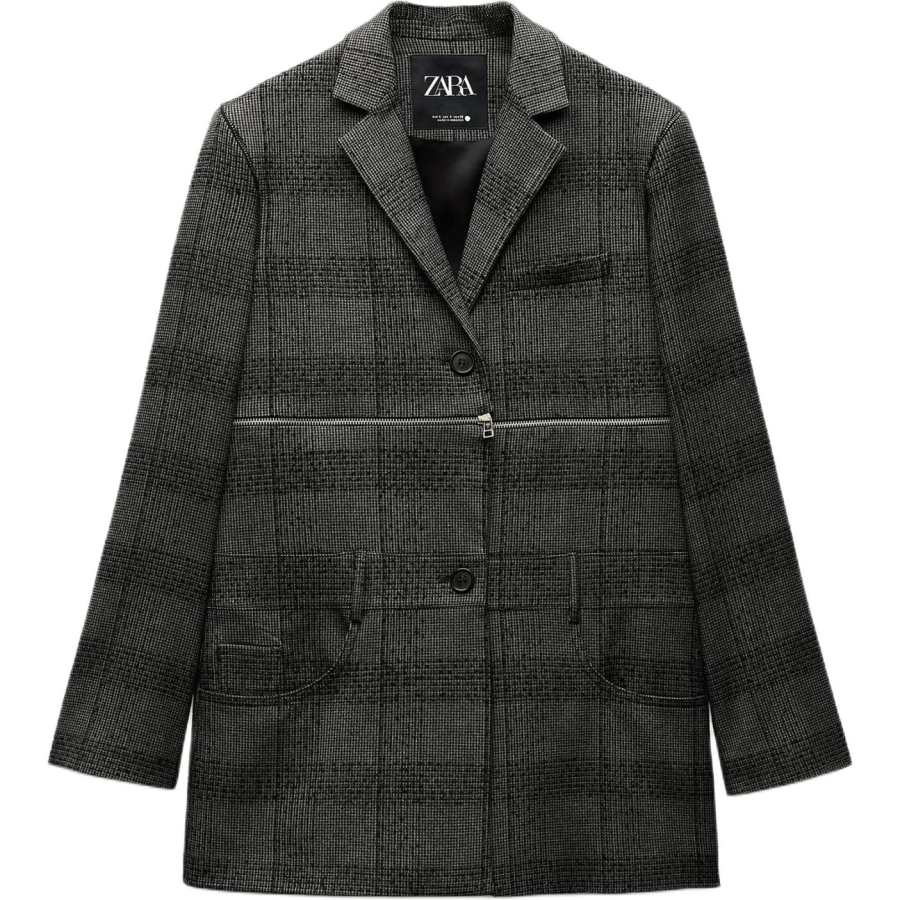 ZARA ZW Business Suit Women's Light Gray