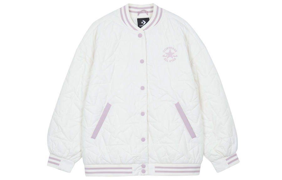 Converse Baseball Jerseys Women's Light Pink Baseball Collar Moderate Straight Fit
