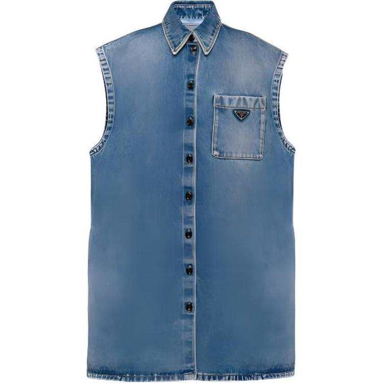 PRADA Prada sleeveless denim shirt