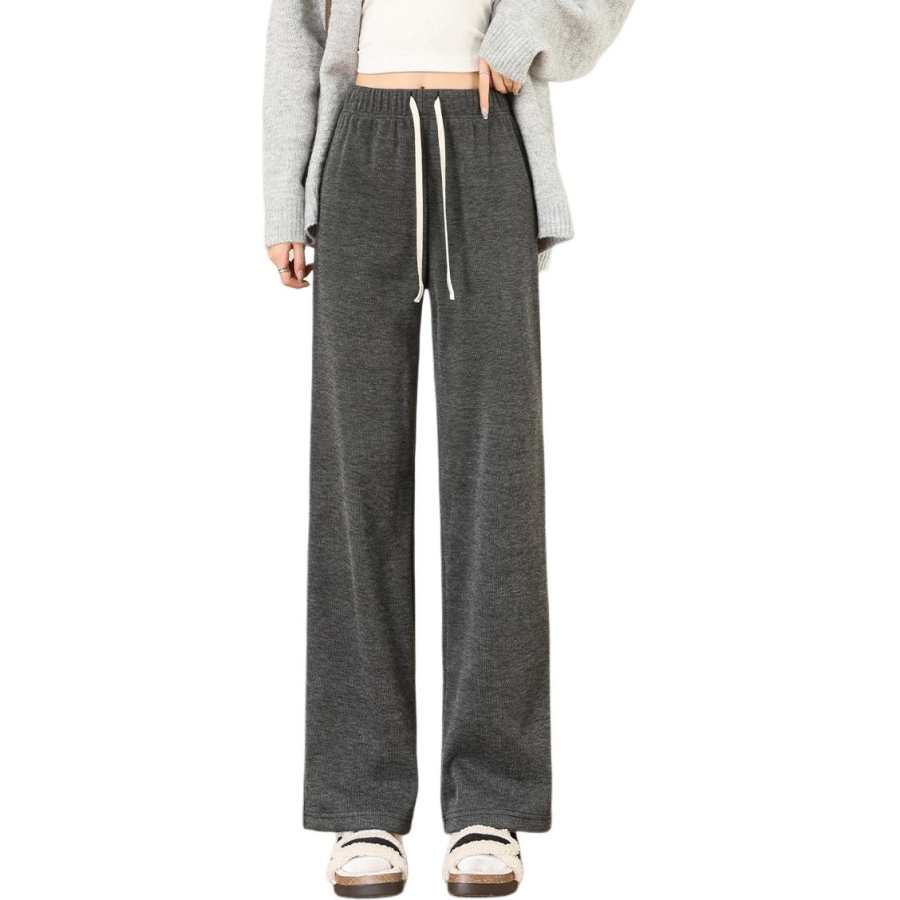 BALENO Casual Pants Women's Thickened And Fleece Lined Wide Leg Pants