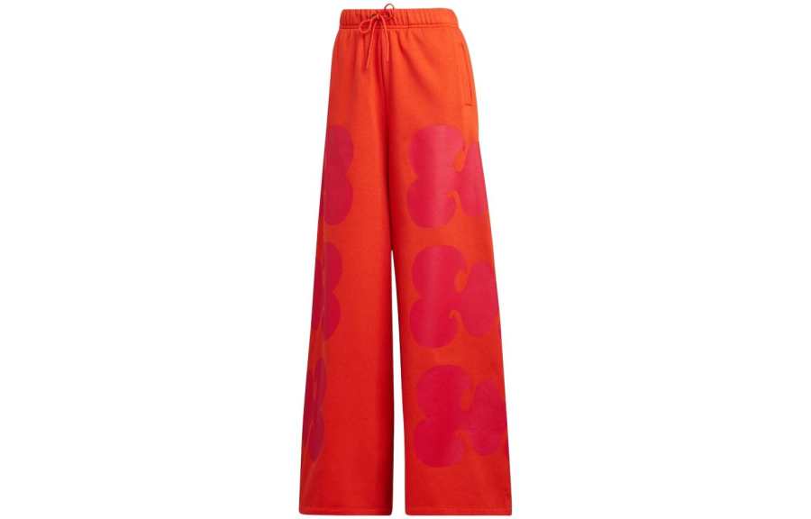 Adidas Adidas X Marimekko Adidas X Marimekko Casual Pants Women's Red Moderate Straight Fit Pants
