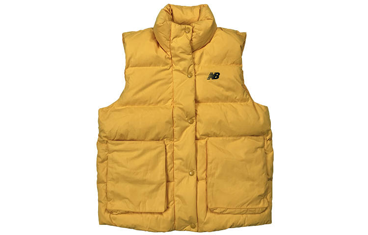 New Balance New Balance Down Vests Women's Yellow Stand Collar Moderate Urban Techwear