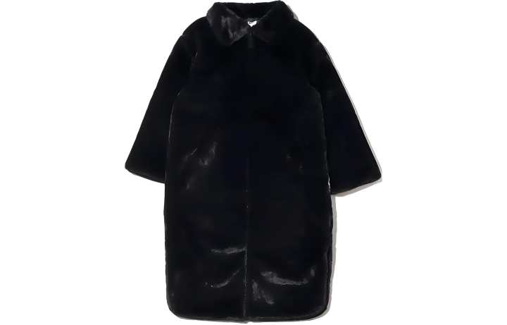 Nike Nike Women's Faux Fur Long Jacket Black/White
