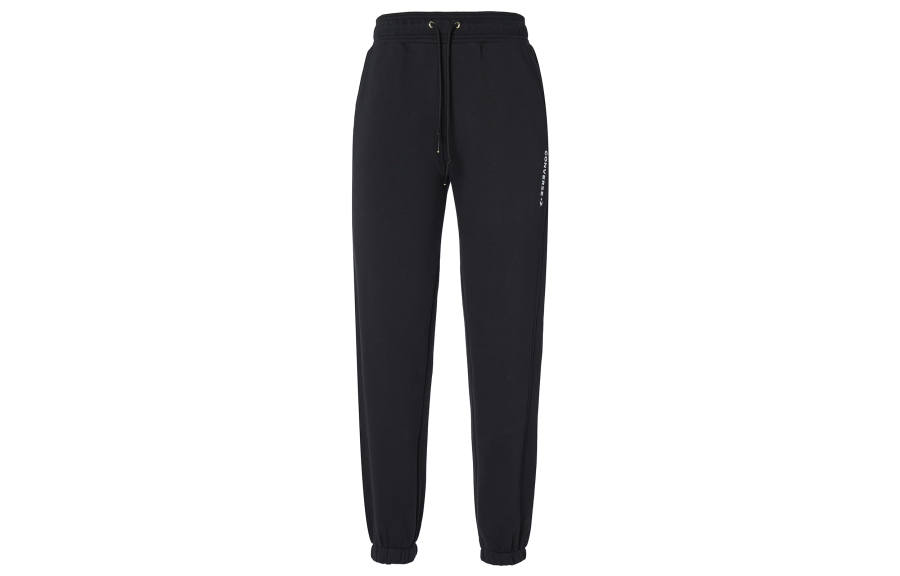Converse Converse Knitted Sweatpants Women's Black Thickened Cuffed Pants