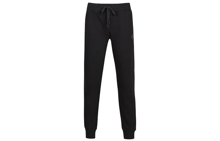 Converse Knitted Sweatpants Women's Black Moderate Cuffed Pants