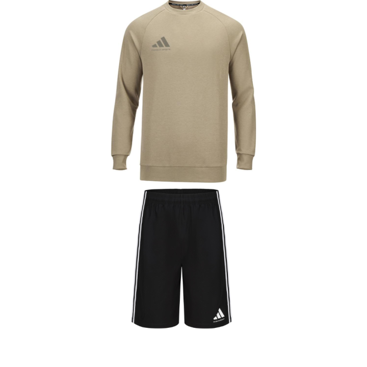 Adidas Adidas Casual Sportswear Men's Set Khaki+Black