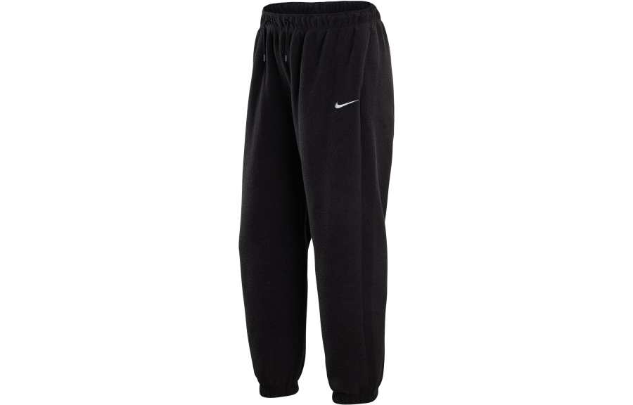 Nike Nike Sportswear Essentials Logo Print Towel Fabric Fleece Lined Casual Sweatpants Women's Black