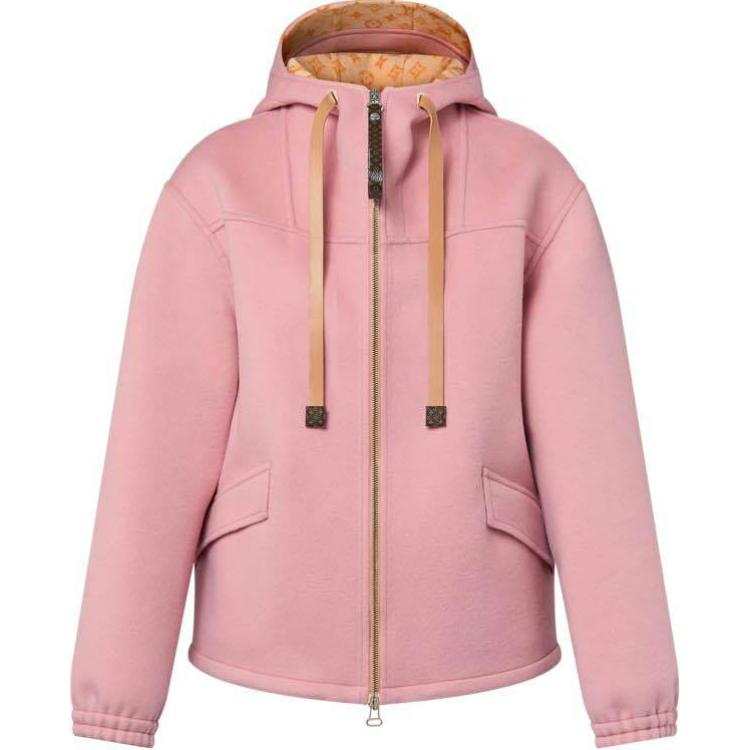 LOUIS VUITTON Lv Hooded Double Face Coat