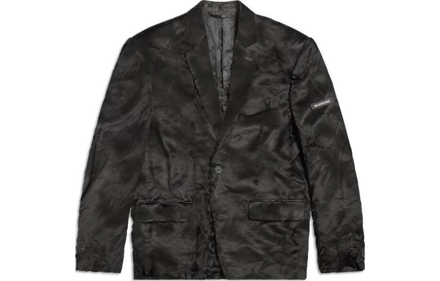 Balenciaga Business Suit Coat Regular Fit Women's Black
