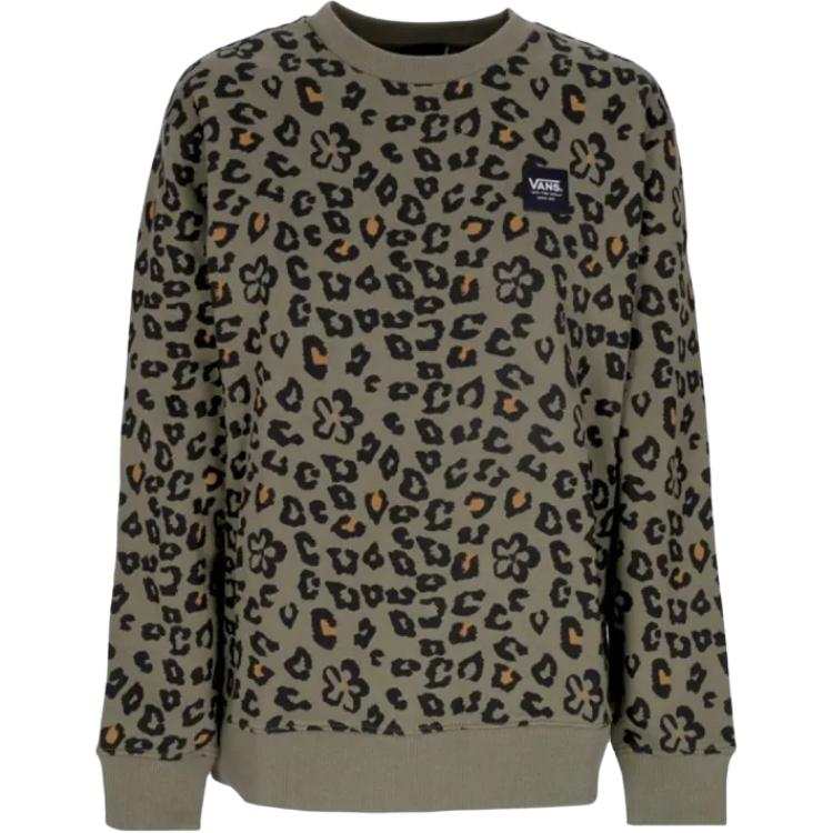 Vans FLORAL ANIMAL CREW Sweatshirt Women's Gray Green