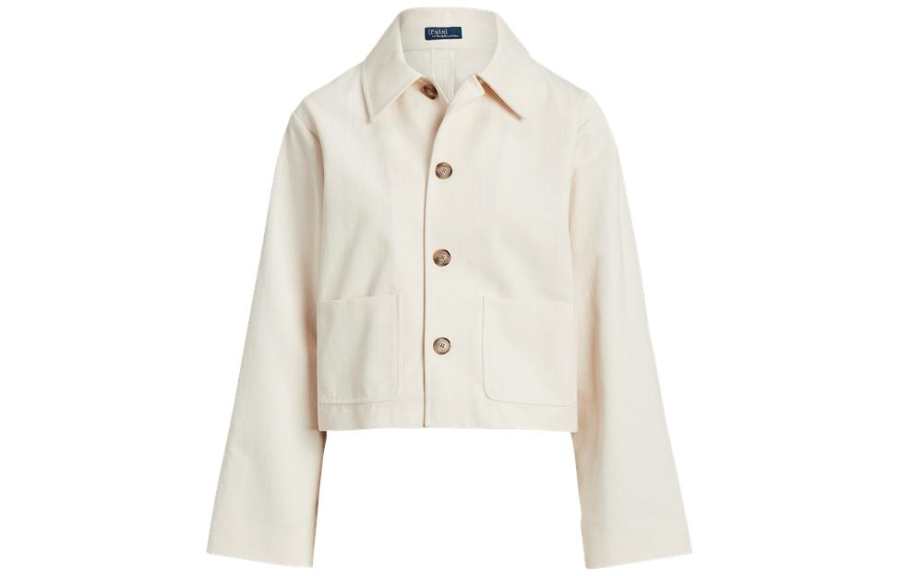 Polo Ralph Lauren SS23 Cropped Coat Women's White