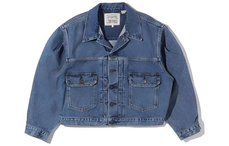 Levis Levis Denim Jackets Women's Blue Lapel Moderate Straight Fit