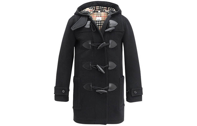 Burberry Velvet Jackets Women's Black Hooded Moderate
