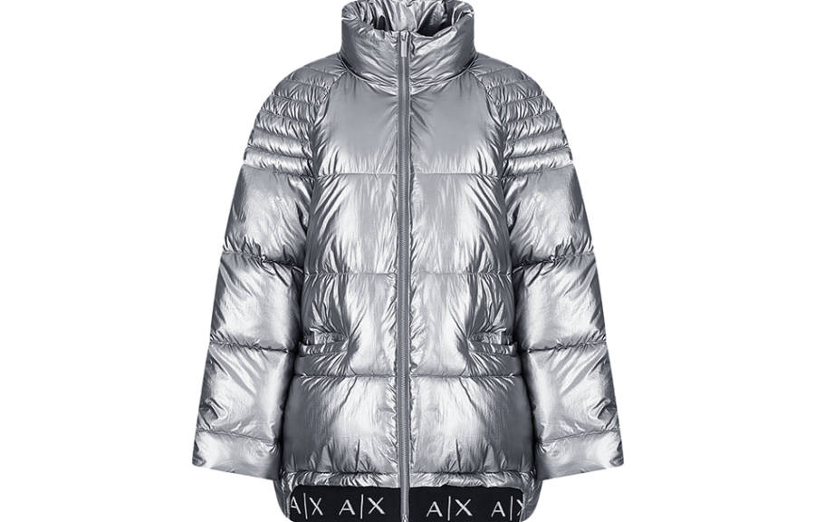 ARMANI EXCHANGE ARMANI EXCHANGEAE FW22 Puffer Jacket Women's Silver Gray