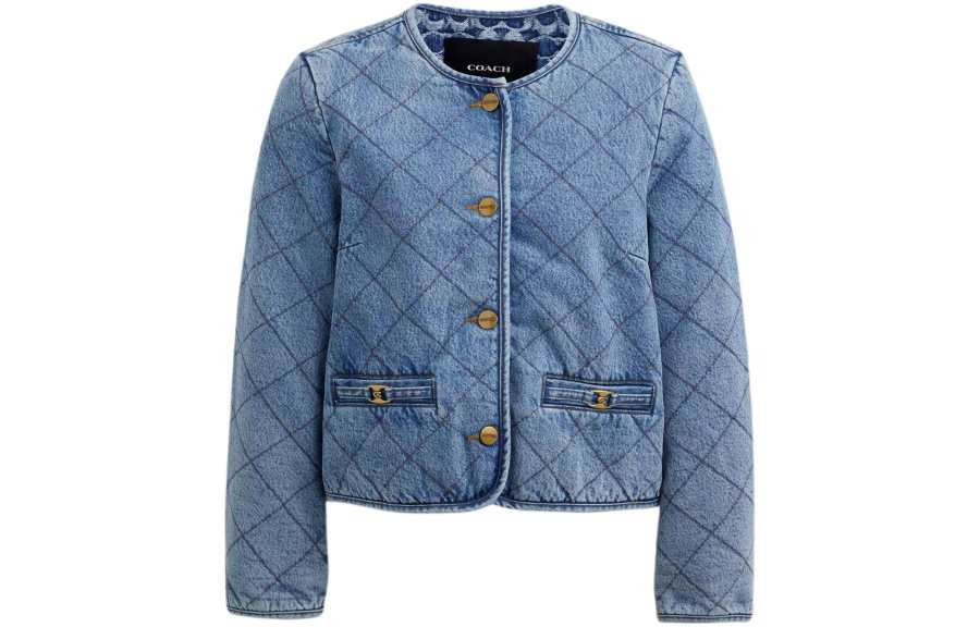 COACH COACH SS24 Denim Jacket Women's Blue