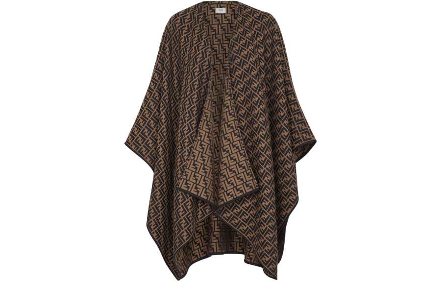 FENDI FENDI Allover Ff Jacquard Poncho