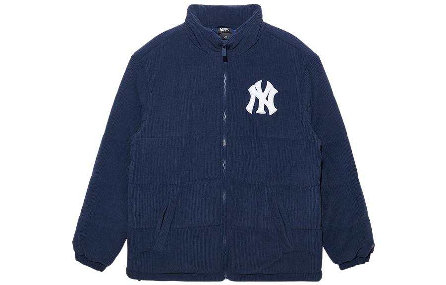 New Era Puffer Jackets Women's Navy Blue Stand Collar Thickened Other
