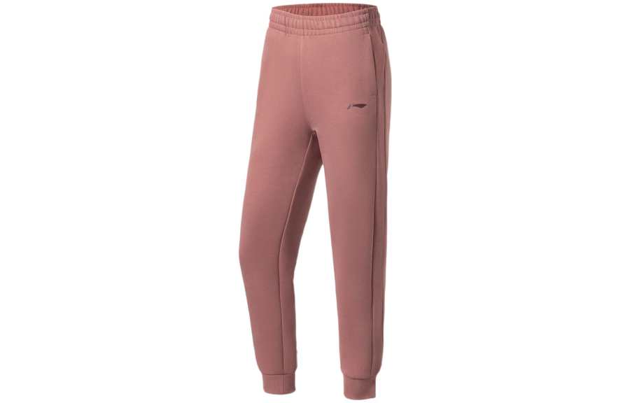 Li-Ning Li Ning Fitness Series Knitted Sweatpants Women's Withered Rose Red