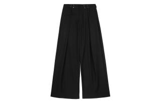 RUNTOTHEFUTURE Casual Pants Unisex Black Moderate Wide Leg Pants