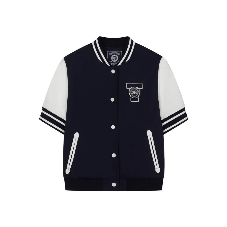 Teenie Weenie Cropped Coat Women's Navy Blue
