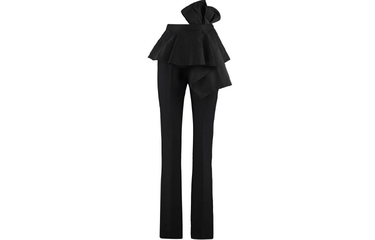 Alexander McQueen Casual Pants Women's Black Moderate Straight Fit Pants