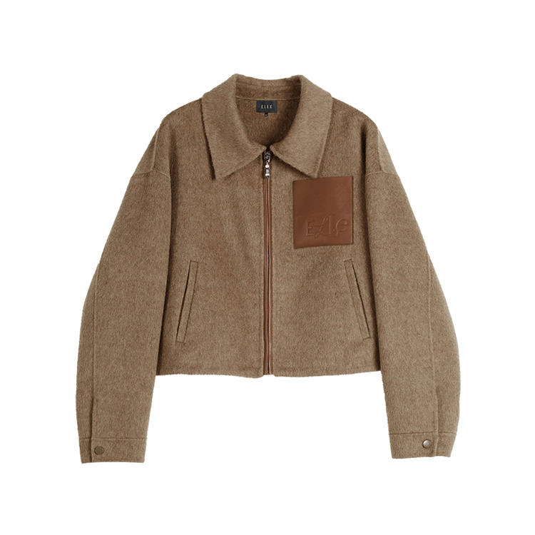 ELLE ELLE Coats Women's Coffee Lapel Moderate