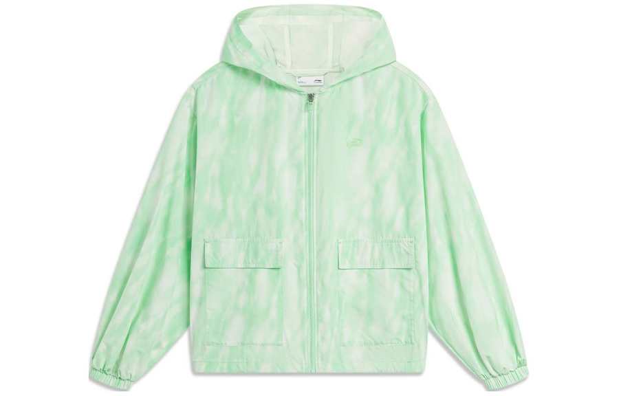 Li-Ning Li Ning Sports Life Collection Sun Protection Clothing Women's Cooling Green All Over Print
