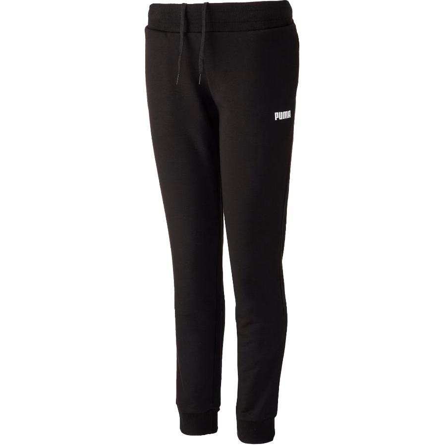PUMA Knitted Sweatpants Women's Black Moderate Straight Fit Pants