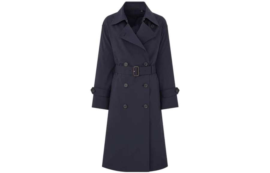 UNIQLO Trench Coat Women's Navy Blue