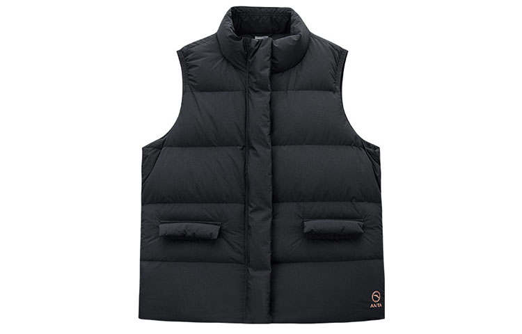 ANTA Variety Training Collection Down Vests Women's Black Stand Collar Moderate Urban Techwear