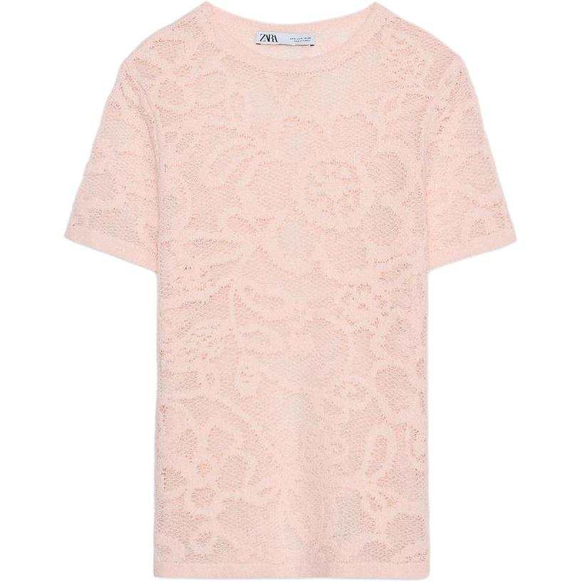 ZARA Knitwear Women's Light Pink Red