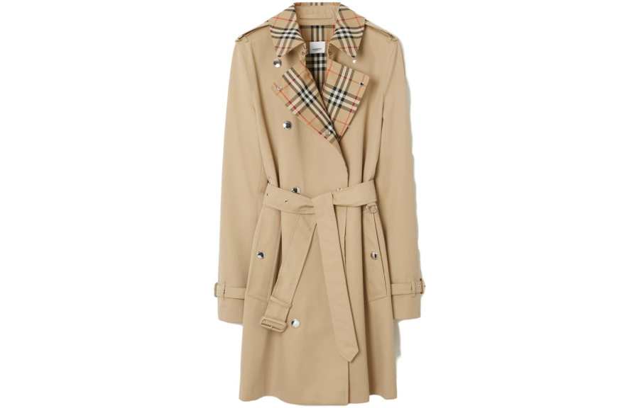 Burberry 【Previous Season】Vintage Check-trim short trench coat