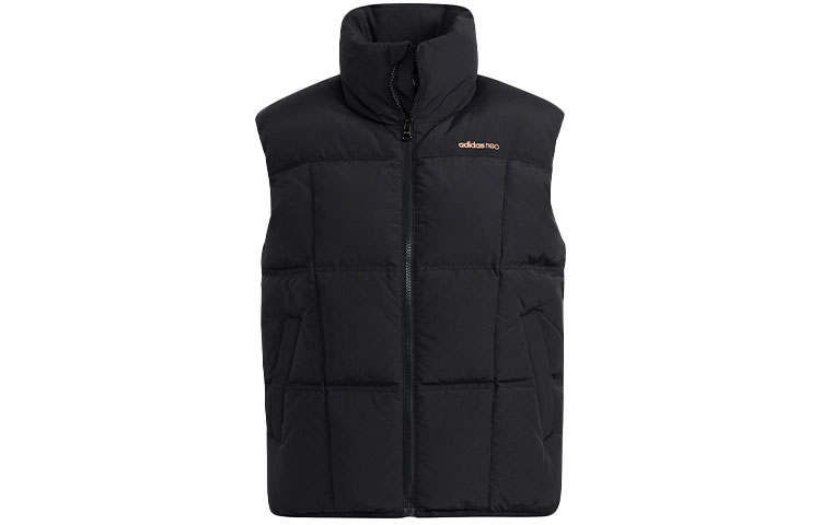 Adidas Neo Down Vests Women's Black Stand Collar Moderate